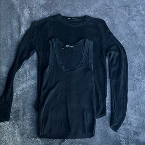 Zara Black Knit Top & Tank - Zara 50 collection